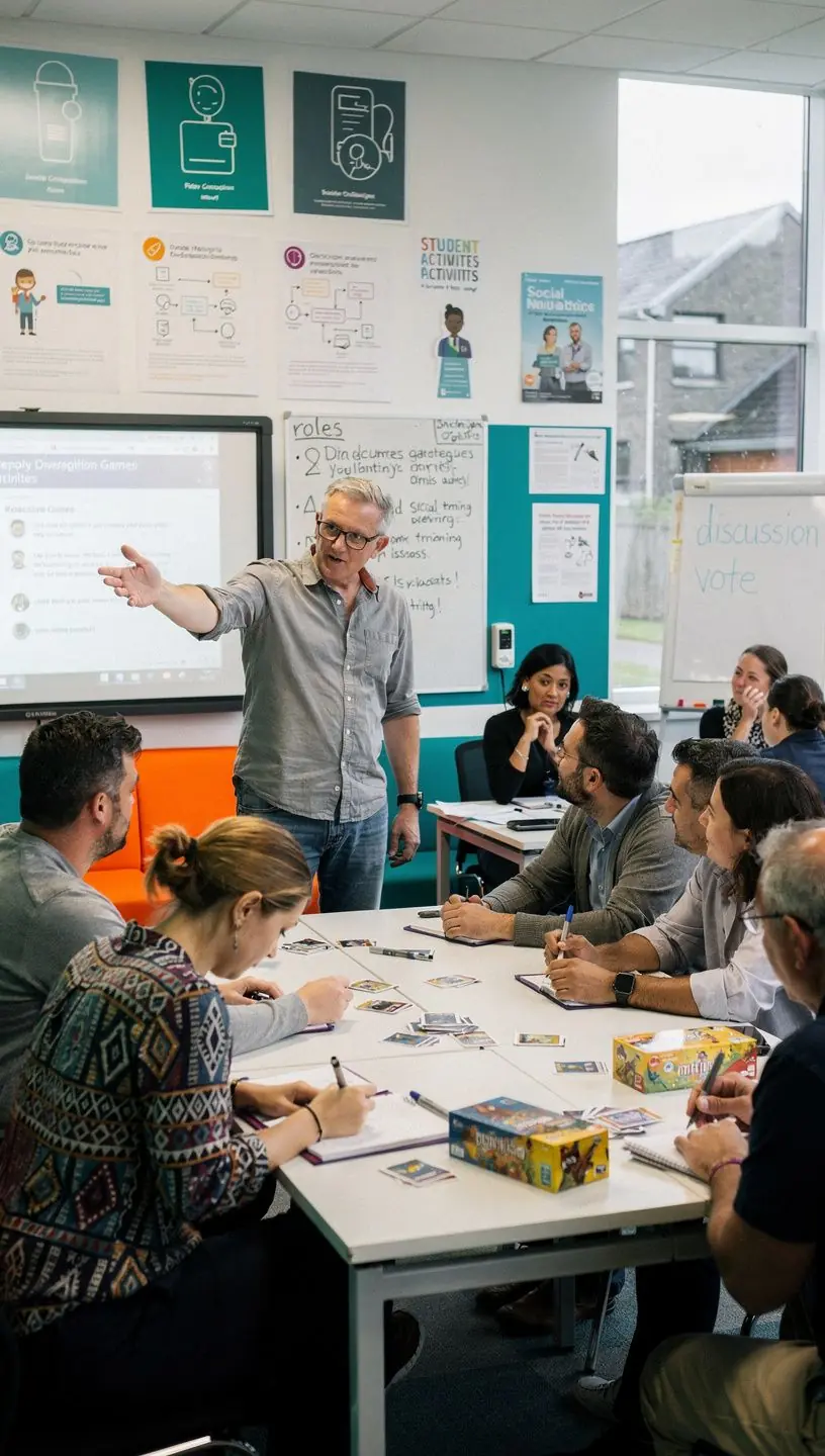 Inclusive game evening facilitation for adults